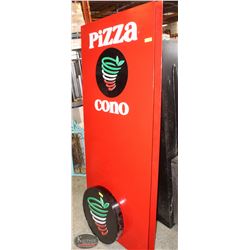 LOT OF 2 LARGE RED SIGNS