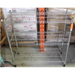 BAILIFF SEIZURE 3' CHROME-WIRE STORAGE RACK-3 TIER