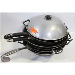 BAILIFF SEIZURE GROUP OF 7 DEEP SAUCEPANS W/ LID