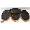 Image 1 : BAILIFF SEIZURE 4 CAST IRON OVAL PLATES 10" X 6"