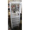 Image 1 : 12-TIER BAKERS RACK W/ 7 BUN PANS & CLEAR PLASTIC