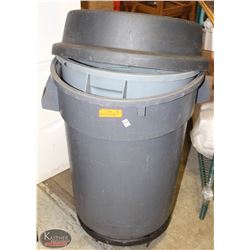 BAILIFF SEIZURE 2 RUBBERMAID BRUTE BINS W/ DOLLY &