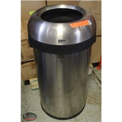 BAILIFF SEIZURE SIMPLE HUMAN S/S GARBAGE BIN W/