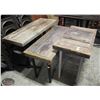 Image 1 : BAILIFF SEIZURE: LOT OF 3 RUSTIC WOOD TOP TABLES
