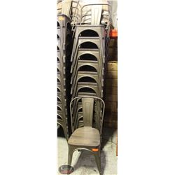 BAILIFF SEIZURE GROUP OF 11 STACKING WOOD & METAL