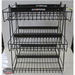 TWO 18" COUNTERTOP 3-TIER MERCHANDISE DISPLAY RACK