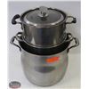 Image 1 : BAILIFF SEIZURE GROUP OF 3 S/S STOCKPOTS W/ 1 LID