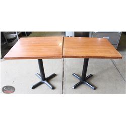 BAILIFF SEIZURE: LOT OF 2 WOOD TOP DINING TABLES