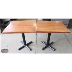 BAILIFF SEIZURE: LOT OF 2 WOOD TOP DINING TABLES