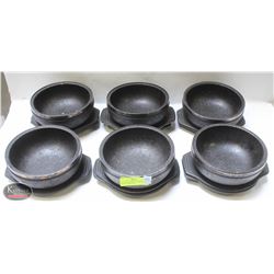 LOT OF CAST IRON COOKWARE, BOWLS & SKILLETS