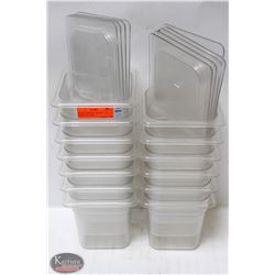 BAILIFF SEIZURE: LOT OF 13 - 1/6 SIZE POLY CARB