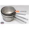 Image 1 : BAILIFF SEIZURE GROUP OF 4 ALUMINUM SAUCEPANS
