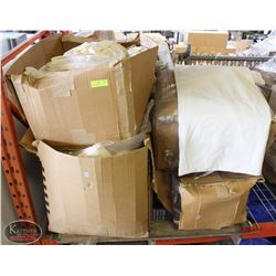 PALLET OF ASSORTED TABLECLOTHS