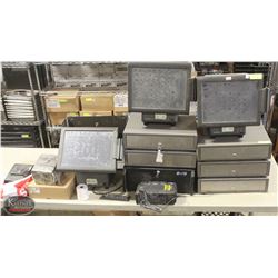 COMMERCIAL POS SYSTEM W/ 3 TOUCHSCREEN MONITORS