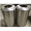 Image 1 : LOT OF 2 ROUND FROST STAINLESS STEEL TRASH CANS
