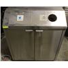 Image 1 : 3' S/S WASTEBIN W/ RECYCLE DEPOSIT & 2 INTERNAL