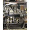 Image 1 : 4' CHROME-WIRE STORAGE RACK ON CASTORS-3 TIER