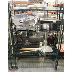 BAILIFF SEIZURE: 4 TIER GREEN WIRE RACK