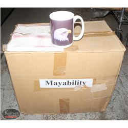 CASE OF 36 GRAPHIC 16OZ COFFEE MUGS : BIRDS