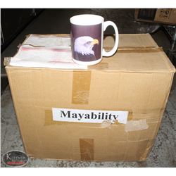 CASE OF 36 GRAPHIC 16OZ COFFEE MUGS : BIRDS