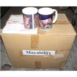 CASE OF 36 GRAPHIC 16OZ COFFEE MUGS : HORSES