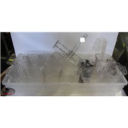 ASSORTED LOUNGE BAR PITCHERS, POLY JUGS, SPOUTS