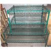 Image 1 : TWO GREEN-WIRE STORAGE RACKS