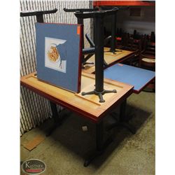 BAILIFF SEIZURE: LOT OF 6 VENEER TOP DINING TABLES