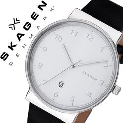 NEW SKAGEN DENMARK LEATHER BAND WATCH MSRP $225