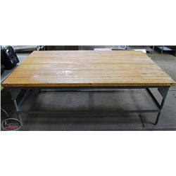 LARGE BUTCHER BLOCK TABLE 96"X59.5"X34"
