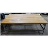 Image 1 : LARGE BUTCHER BLOCK TABLE 96"X59.5"X34"