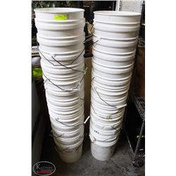 LARGE LOT OF 5 GALLON PAILS
