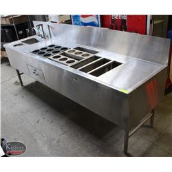 STAINLESS STEEL BAR SINK W/ FAUCET