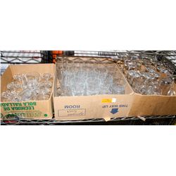 BAILIFF SEIZURE: SHELF OF ASSORTED GLASSWARE INCL: