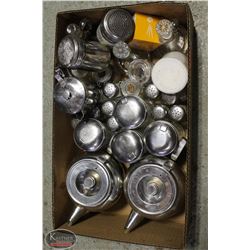 BAILIFF SEIZURE: FLAT OF ASSORTED SALT & PEPPER