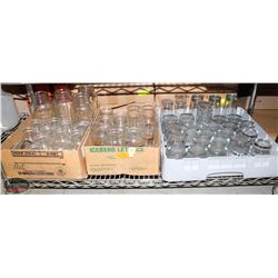 BAILIFF SEIZURE: SHELF OF ASSORTED GLASSWARE INCL: