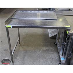 37" S/S PREP-SURFACE EXTENSION W/ BACKSPLASH