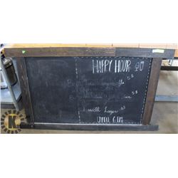 WOOD-FRAMED CHALKBOARD WALL HANGING