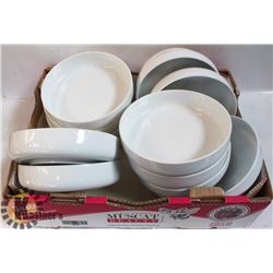 FLAT OF 8" CRATE & BARREL PASTA BOWLS