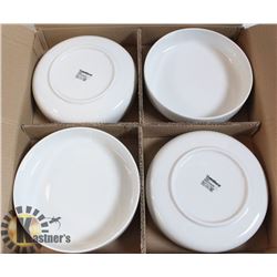 4 NEW 8" CRATE & BARREL PASTA BOWLS (IN BOX)