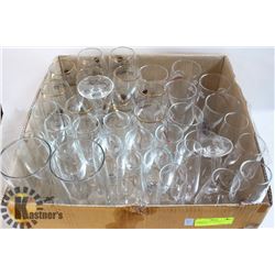 LARGE FLAT OF ASSORTED STEMWARE