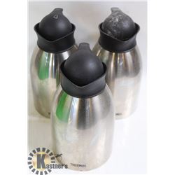3 STAINLESS STEEL THERMOS INSULATED AIR POTS