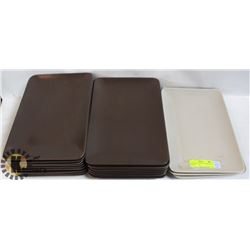 LOT OF 18 RECTANGULAR SERVING PLATES