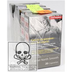5 PACKS OF 20 CAMEL NORTH SMOOTH . KING SIZE.