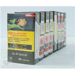 8 PACKS OF 20 DU MAURIER CIGARETTES. KING.