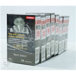 8 PACKS OF 20 NEXT SELECT CIGARETTES. KING.