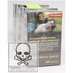 5 PACKS OF 20 PHILIP MORRIS SPECIAL CIGARETTES