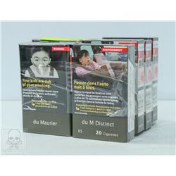 8 PACKS OF 20 DU MAURIER DISTINCT CIGARETTES.