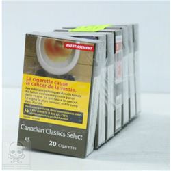 7 PACKS OF 20 CANADIAN CLASSIC SELECT CIGARETTES.