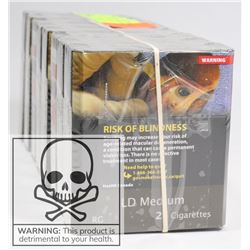 CARTON OF LD MEDIUM CIGARETTES REGULAR SIZE.